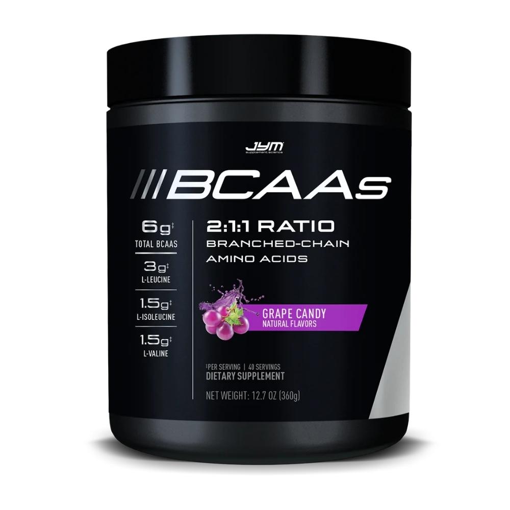 JYM Brand JYM BCAAs 40 Servings Amino Acids JYM Grape Candy