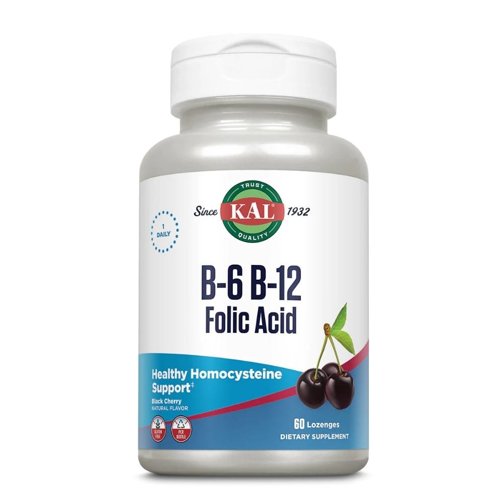 KAL B6 B12 FOLIC ACID 60 Lozenges Vitamins & Minerals Kal