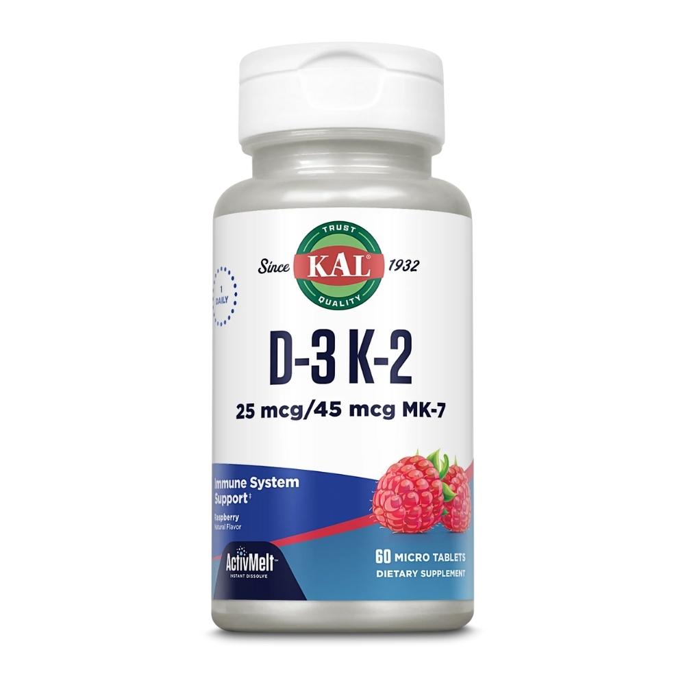 KAL D3 K2 60 Micro Tablets Vitamins & Minerals Kal