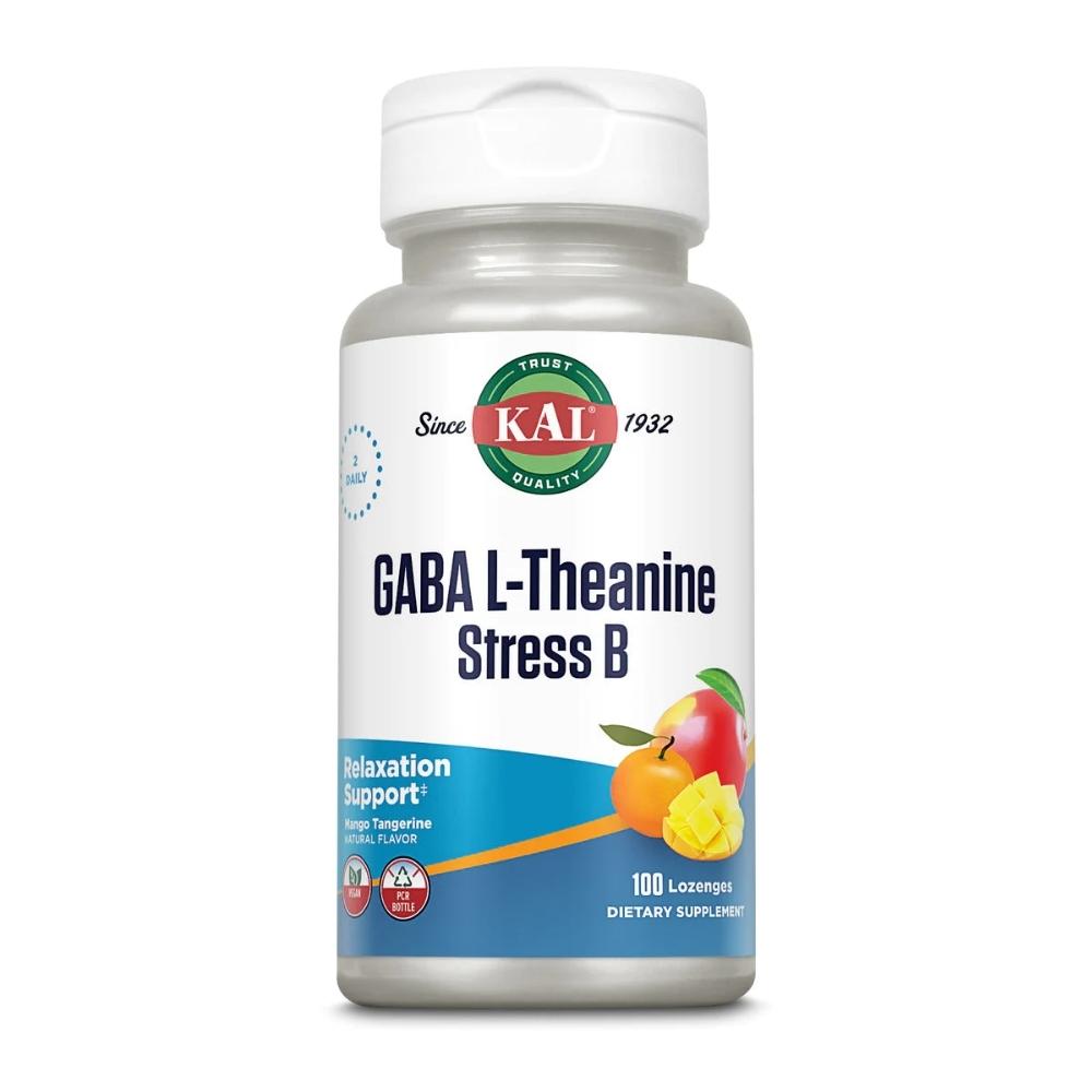 KAL GABA L-THEANINE STRESS B 100 Lozenges Amino Acids Kal