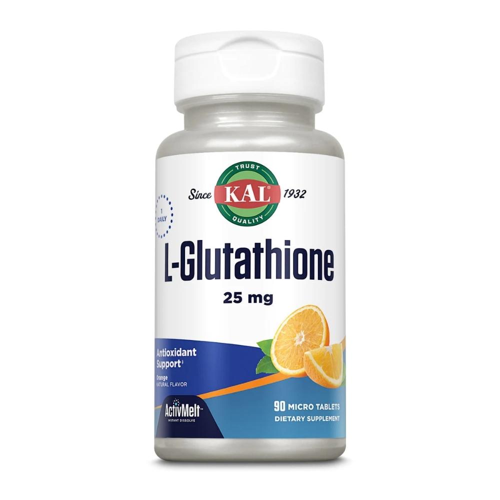 KAL L-GLUTATHIONE 25mg 90 Micro Tablets Amino Acids Kal