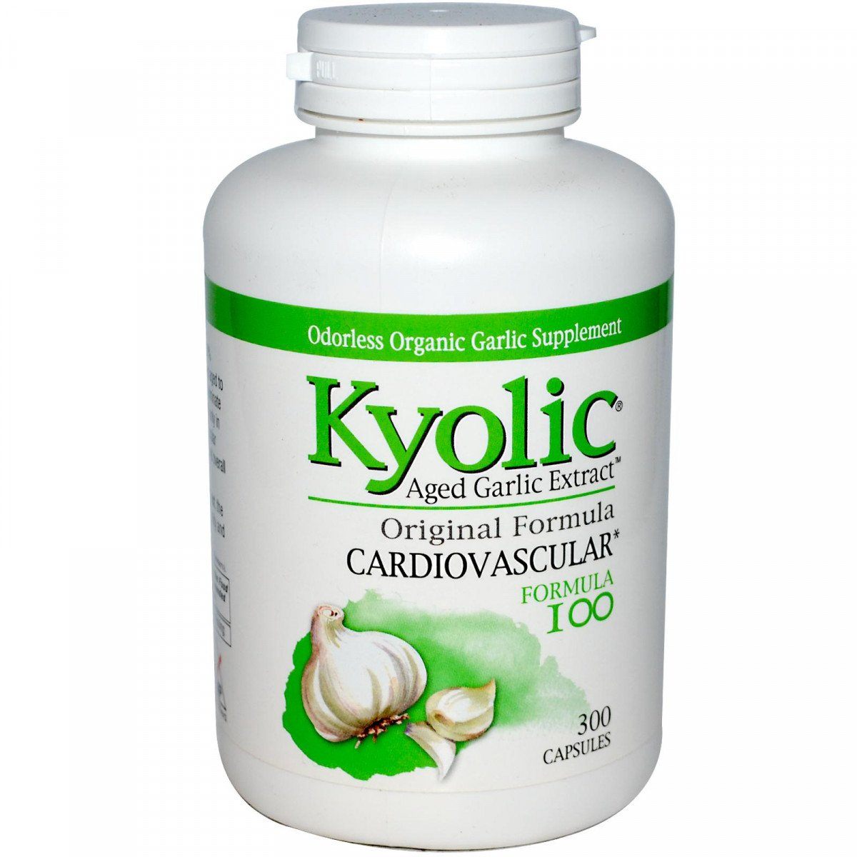Wakunaga Kyolic Formula 100 Cardiovascular Formula (Yeast Free) 300 Caps Herbs Wakunaga (1057880178731)
