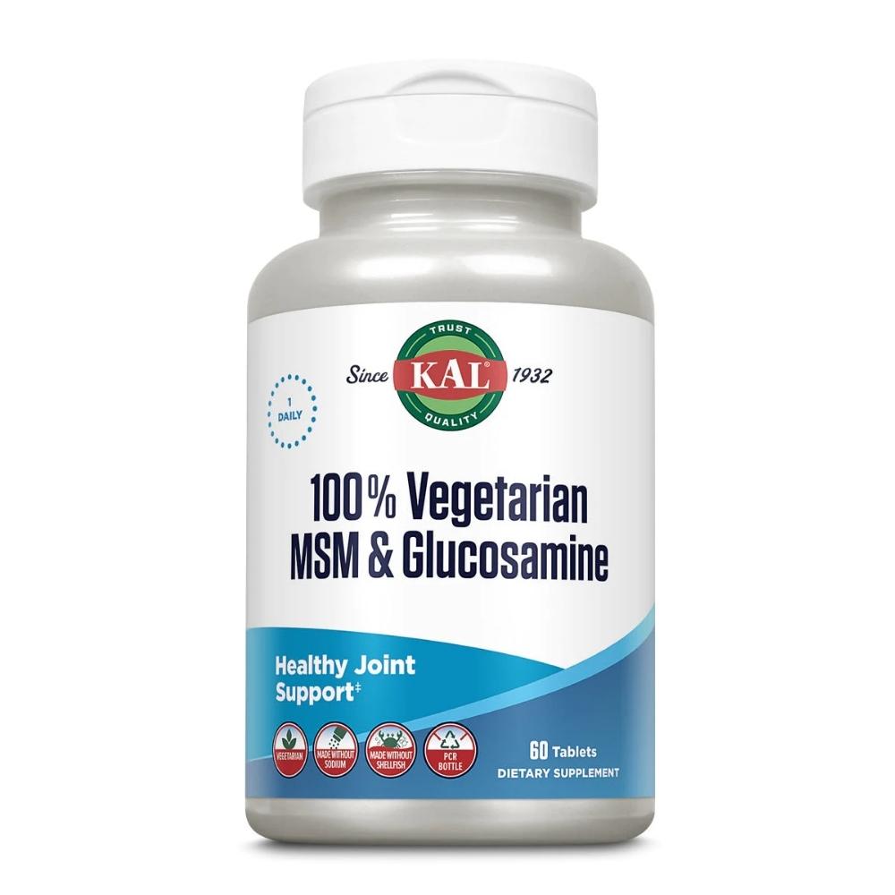 Kal MSM & Glucosamine 100% Vegetarian 60 Count Vitamins & Minerals Kal