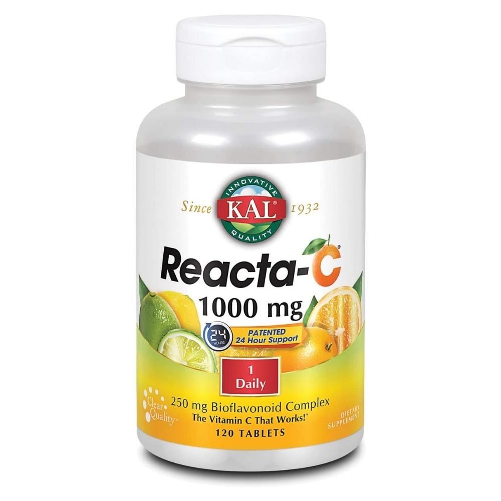 Kal Reacta-C 1000mg 120 Tablets Vitamins & Minerals Kal