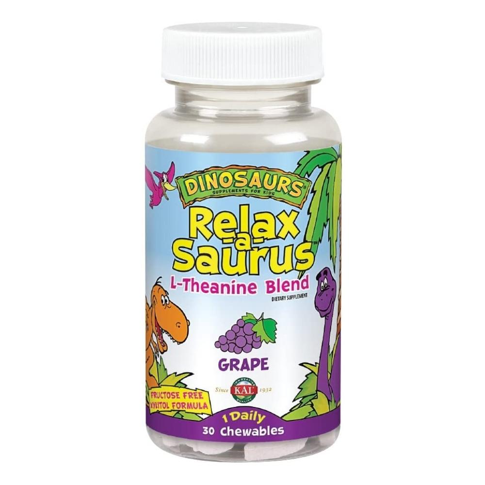 Kal Relax-A-Saurus Grape 30 Chewables Digestive Health Kal