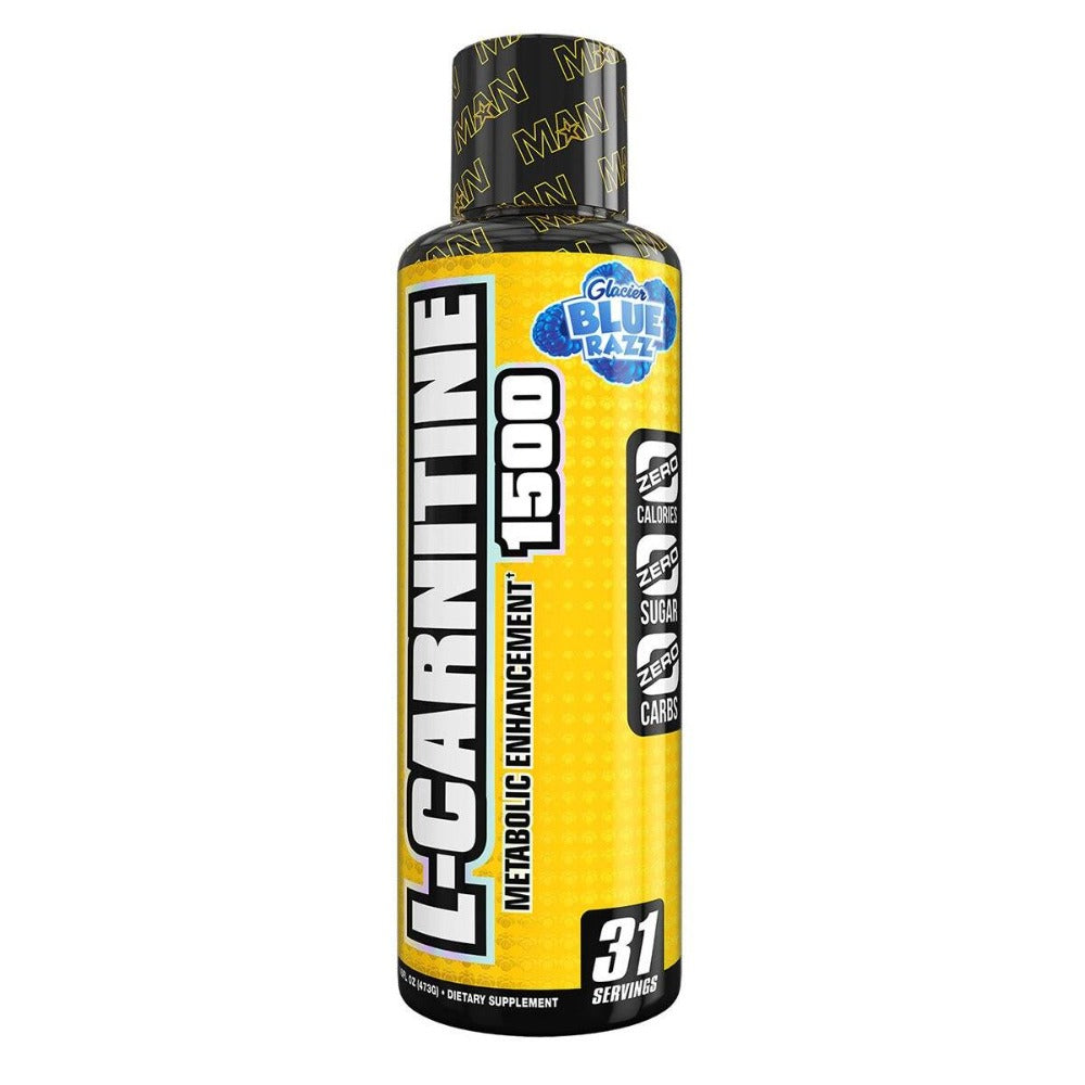 MAN Sports L-Carnitine 31 Servings Amino Acids MAN Blue Razz (1059345694763)