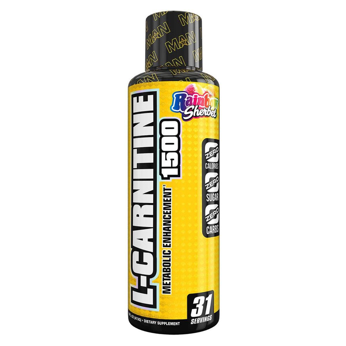 MAN Sports L-Carnitine 31 Servings Amino Acids MAN Rainbow Sherbet (1059345694763)