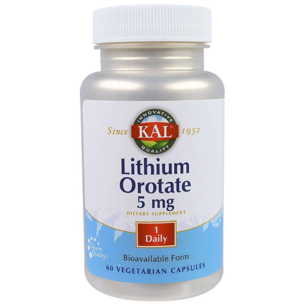 Kal Lithium Orotate 5mg 60 Vege Caps Minerals Kal (1058806071339)