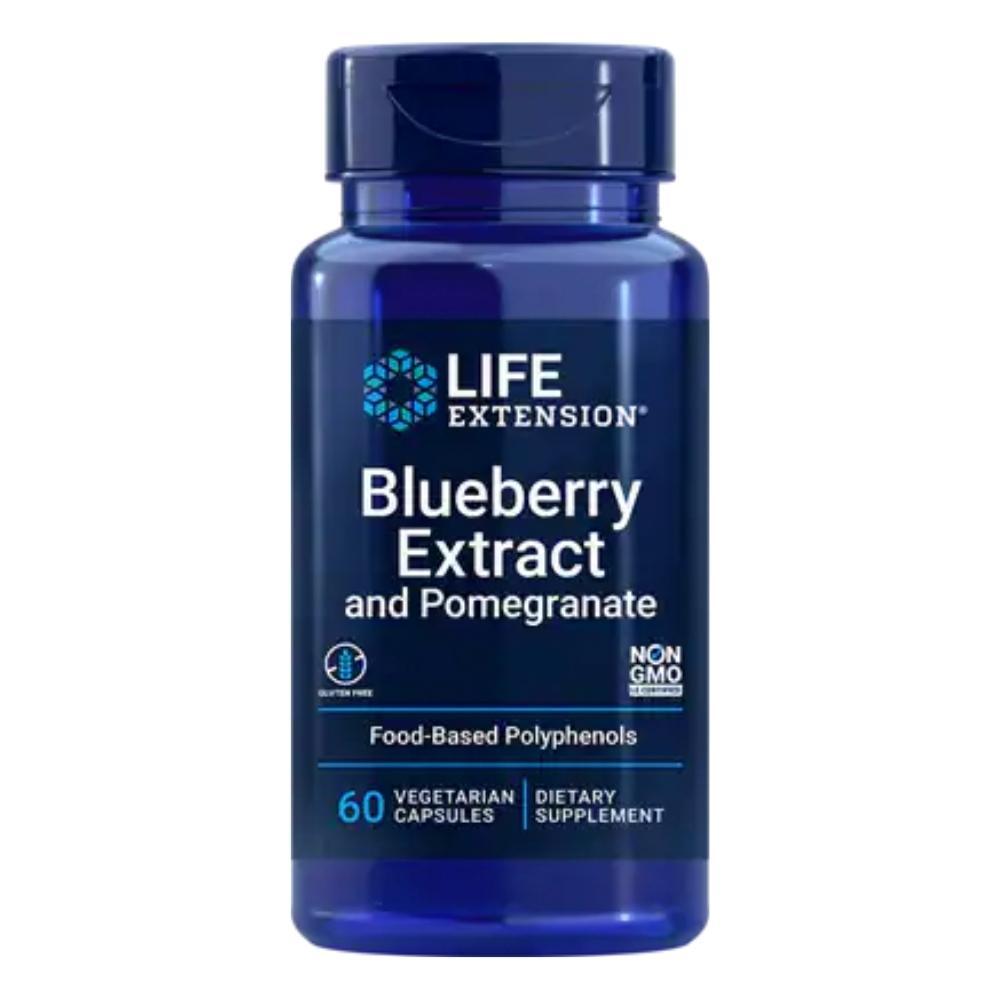 Life Extension Blueberry Extract with Pomegranate 60 Vege Capsules Antioxidants / CoQ-10 Life Extension