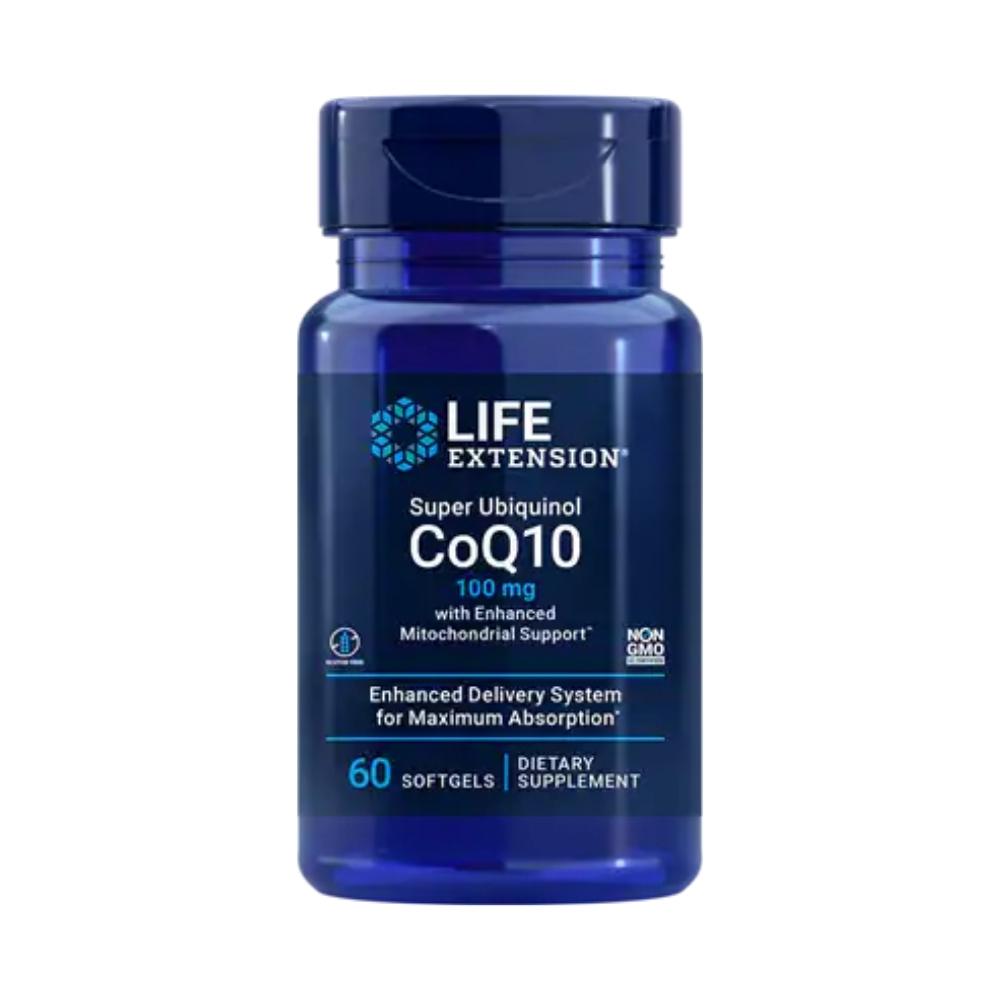 Life Extension Super Ubiquinol CoQ10 with Enhanced Mitochondrial Support 60 Soft Gels Antioxidants / CoQ-10 Life Extension