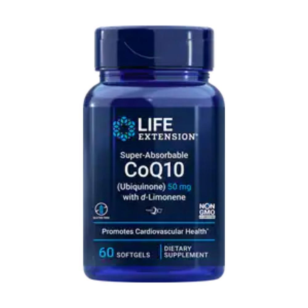 Life Extension Super-Absorbable CoQ10 with d-Limonene 50 mg 60 Soft Gels Antioxidants / CoQ-10 Life Extension
