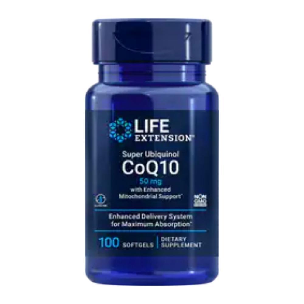 Life Extension Super Ubiquinol CoQ10 with Enhanced Mitochondrial Support 50mg, 100SG Antioxidants / CoQ-10 Life Extension