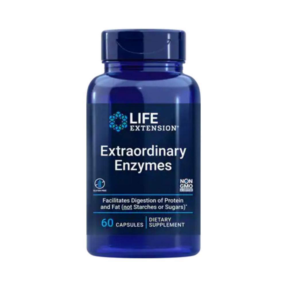 Life Extension Extraordinary Enzymes 60 Capsules Digestive Health / Probiotics Life Extension