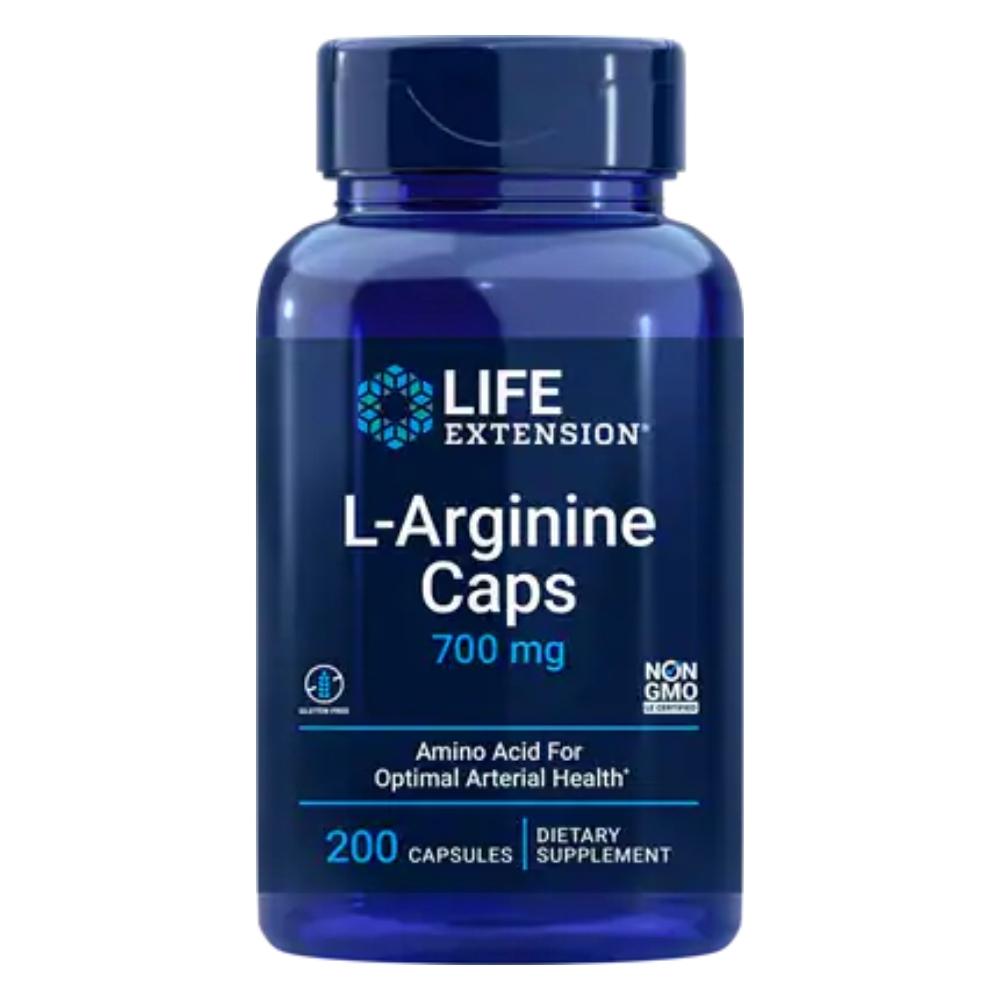 Life Extension L-Arginine 700mg 200 Capsules | Amino Acid Amino Acids Life Extension