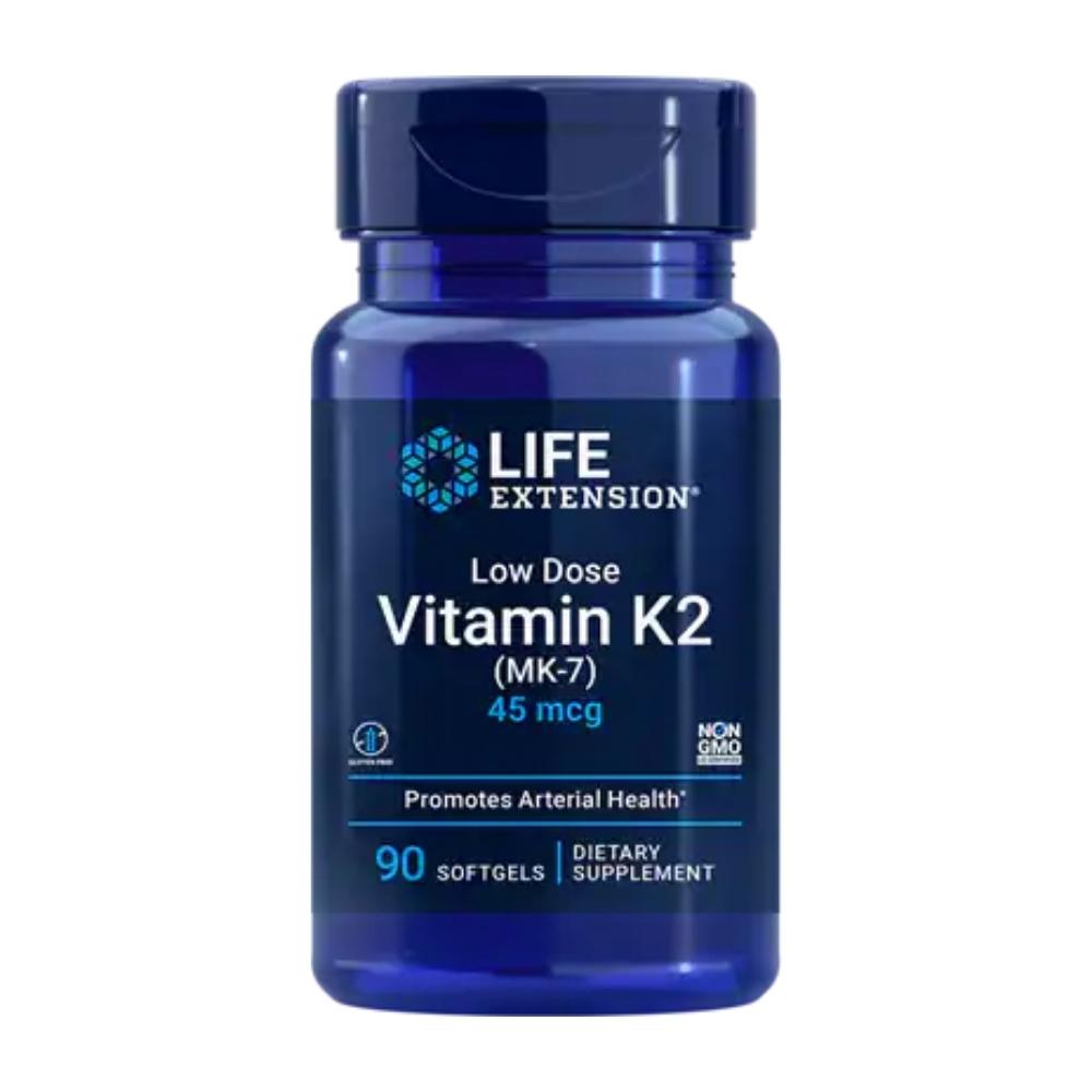 Life Extension Low-Dose Vitamin K2 90 Soft Gels Vitamins Life Extension