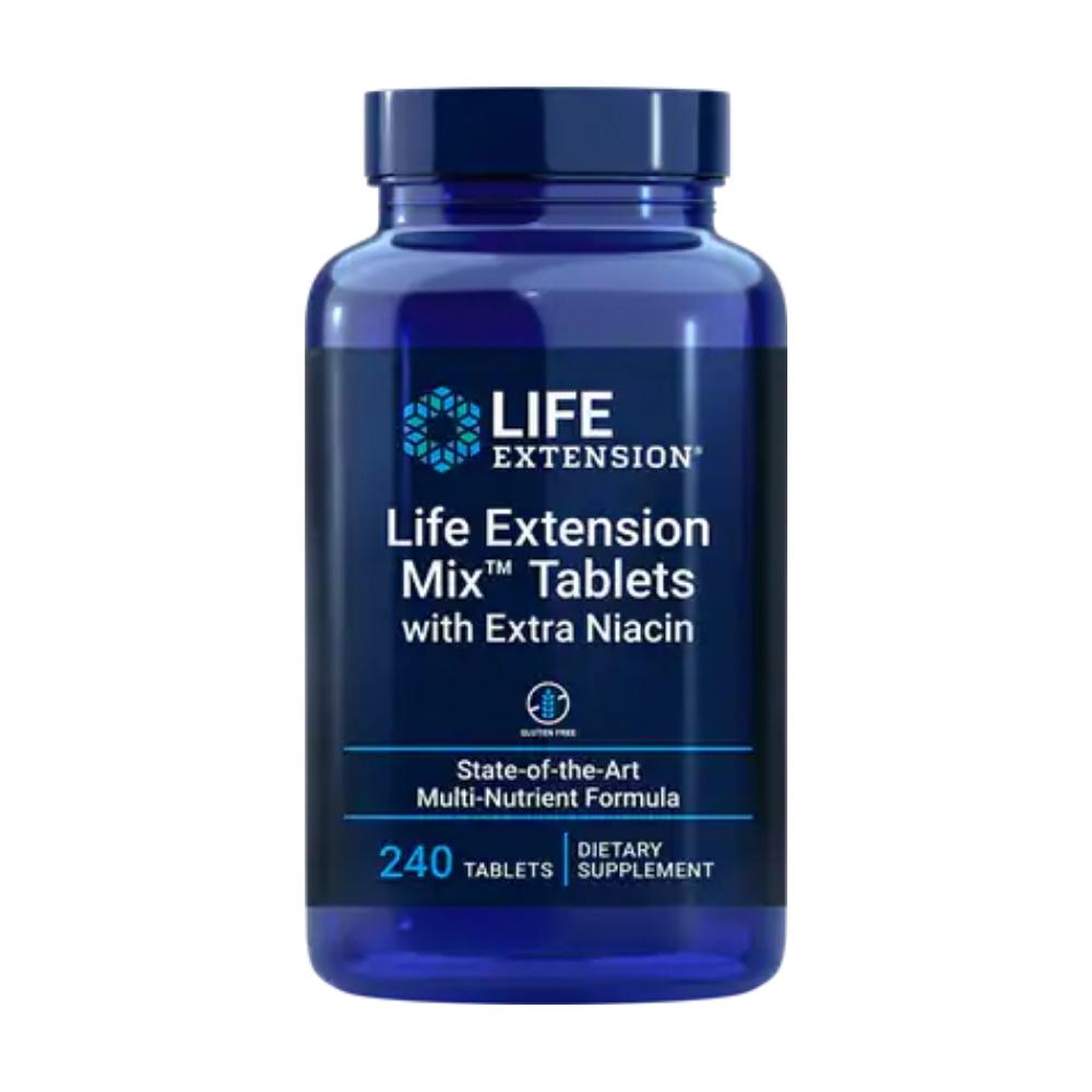 Life Extension Mix Tablets w Niacin 240 Tablets Multi Vitamins Life Extension