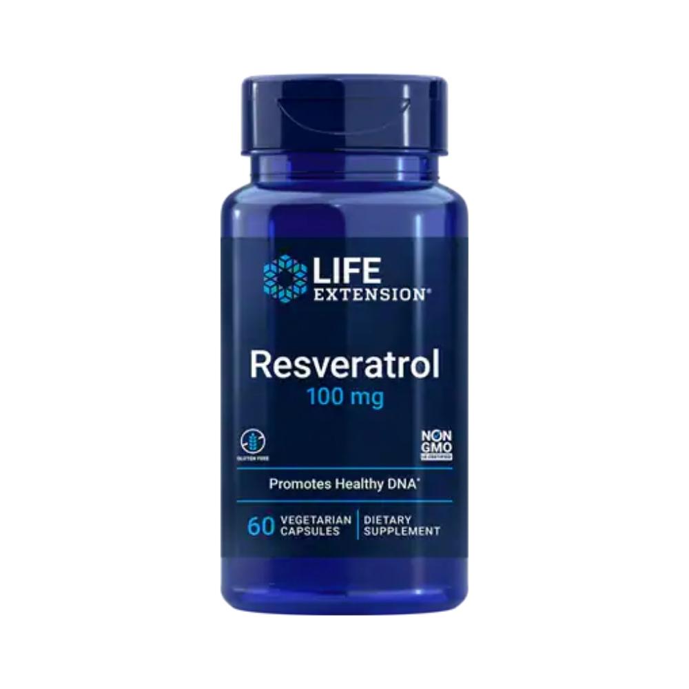 Life Extension Resveratrol 100mg 60 Vegetable Capsules Specialty Health Products Life Extension