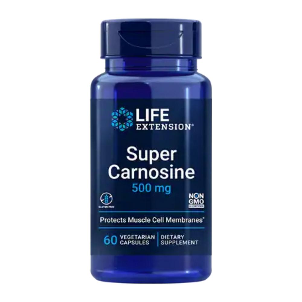 Life Extension Super Carnosine 500mg 60 Vege Capsules Amino Acids Life Extension