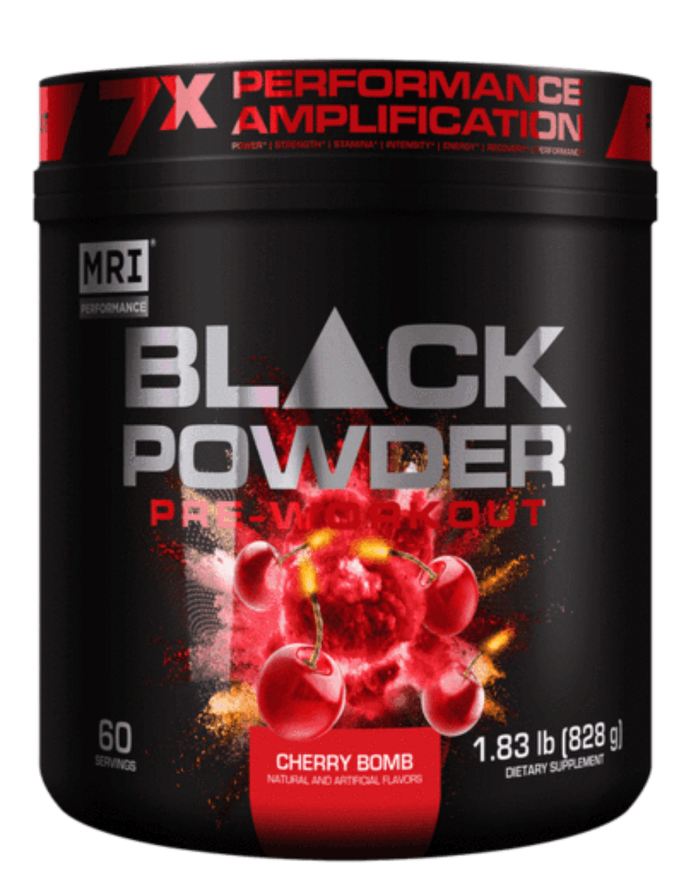 MRI Black Powder 60 Servings Pre-Workouts MRI Cherry Bomb