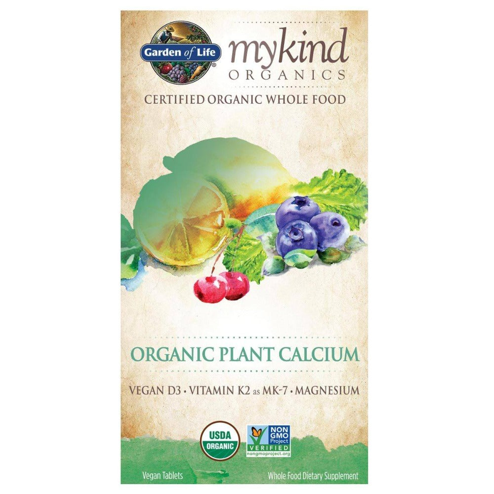 MyKind Organics Plant Calcium (Non-GMO) 180 Tabs Minerals Garden of Life (1059057106987)