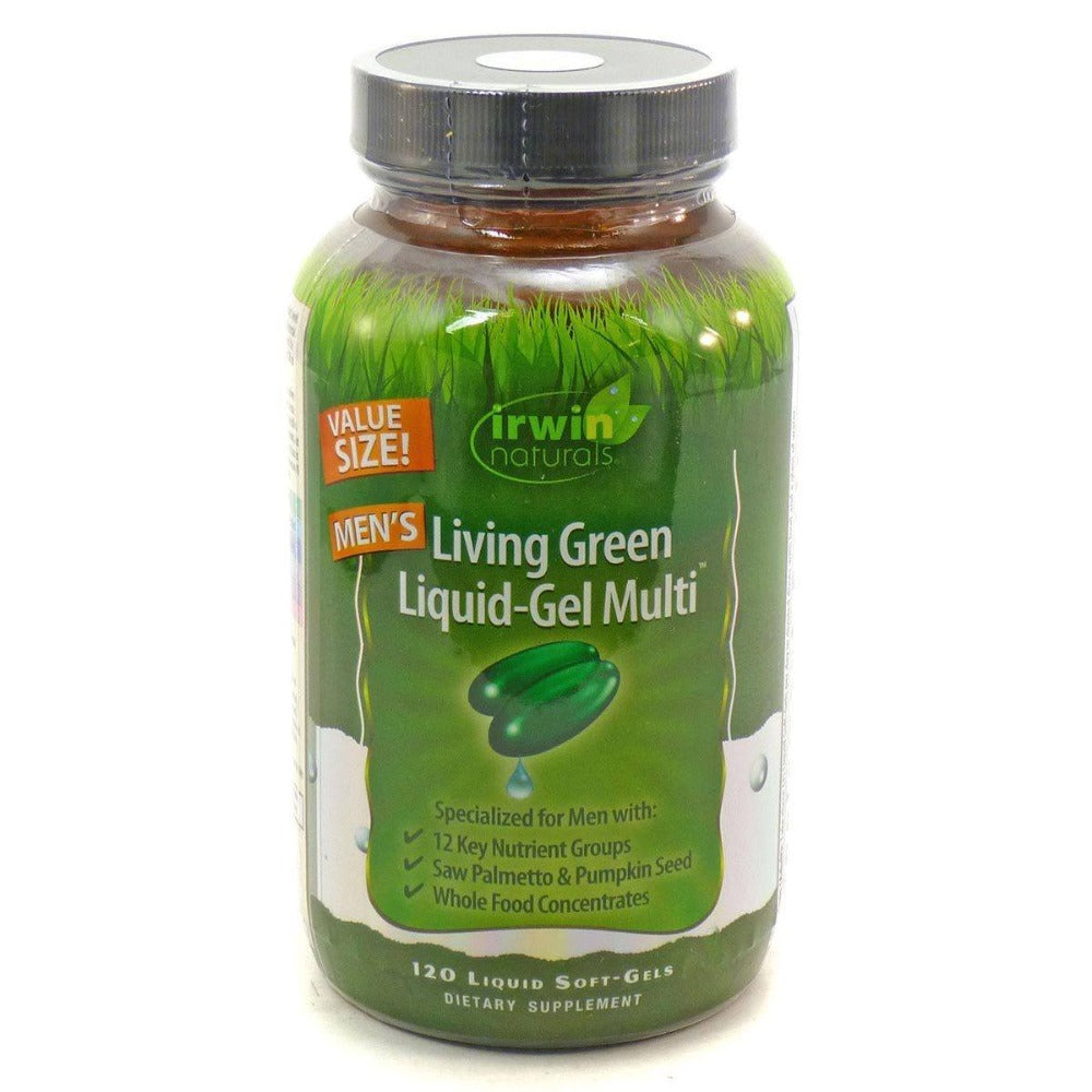 Irwin Naturals Men's Living Green Liquid-Gel Multi 120 Gels Irwin Naturals (1058754986027)