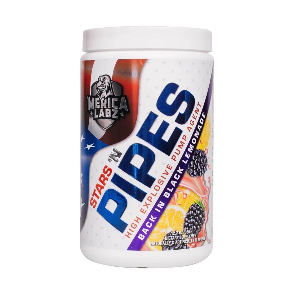 Merica Labz Stars 'N Pipes Pump Agent Nitric Oxide 'Merica Labz Back In Black Lemonade