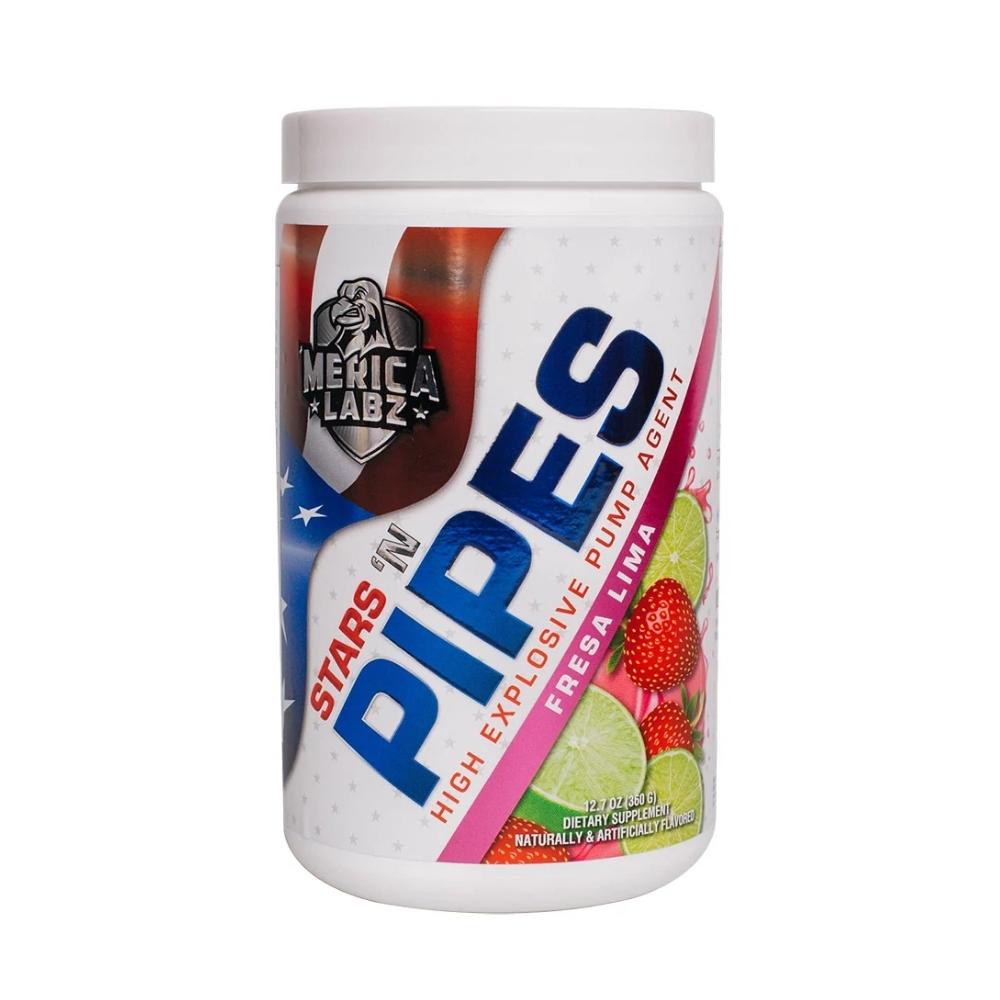 Merica Labz Stars 'N Pipes Pump Agent Nitric Oxide 'Merica Labz Fresa Lima