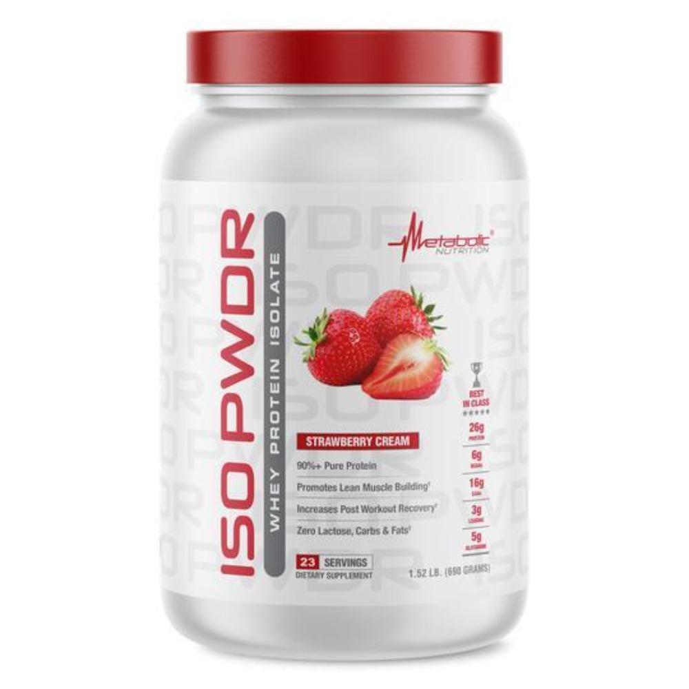 Metabolic Nutrition ISO PWDR 23 Servings Protein Powders Metabolic Nutrition Strawberry Cream