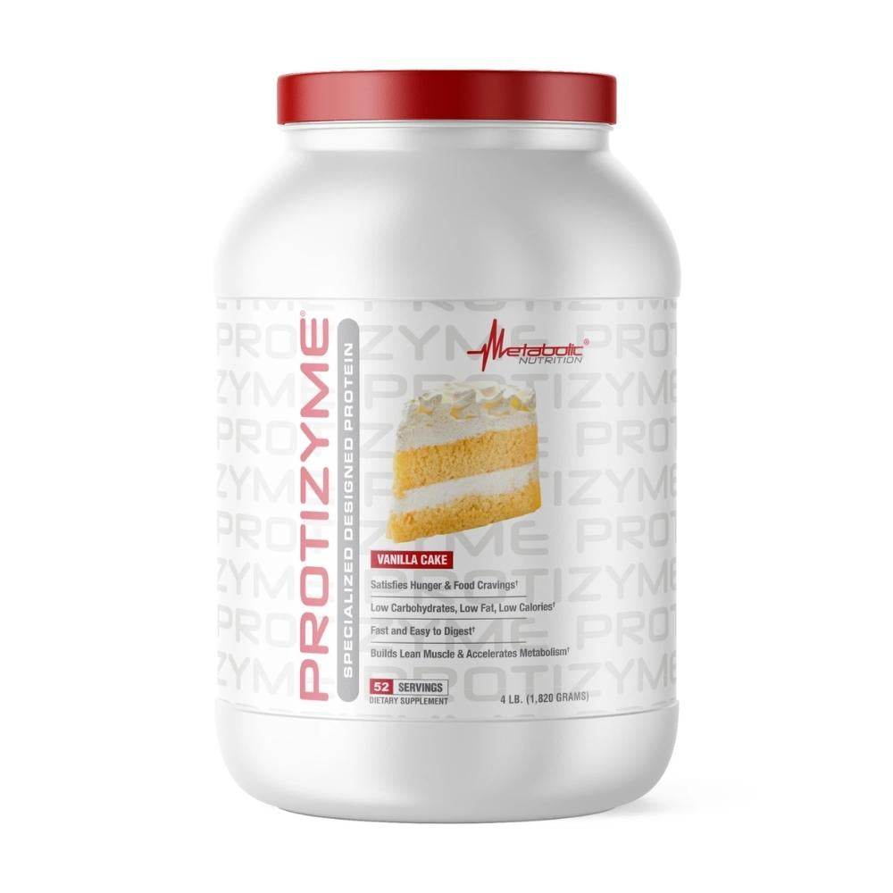 Metabolic Nutrition Protizyme 4 Lbs Protein Metabolic Nutrition Vanilla Cake