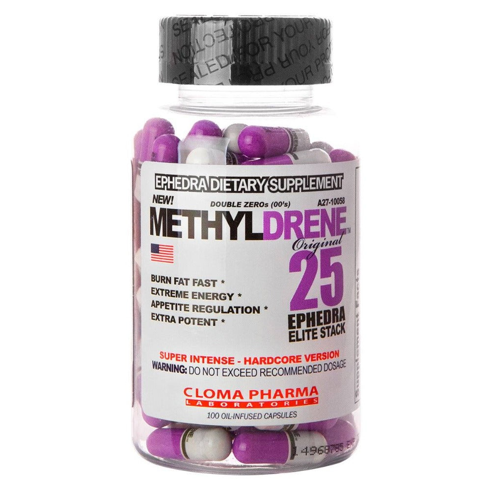 Cloma Pharma Methyldrene Elite 25mg Ephedra 100 Caps Fat Burner Cloma Pharma (1357673791531)