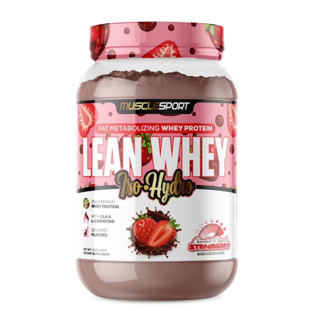 Muscle Sport Lean Whey Revolution 2lb Protein Powders Muscle Sport Chocolate Dipped Strawberry