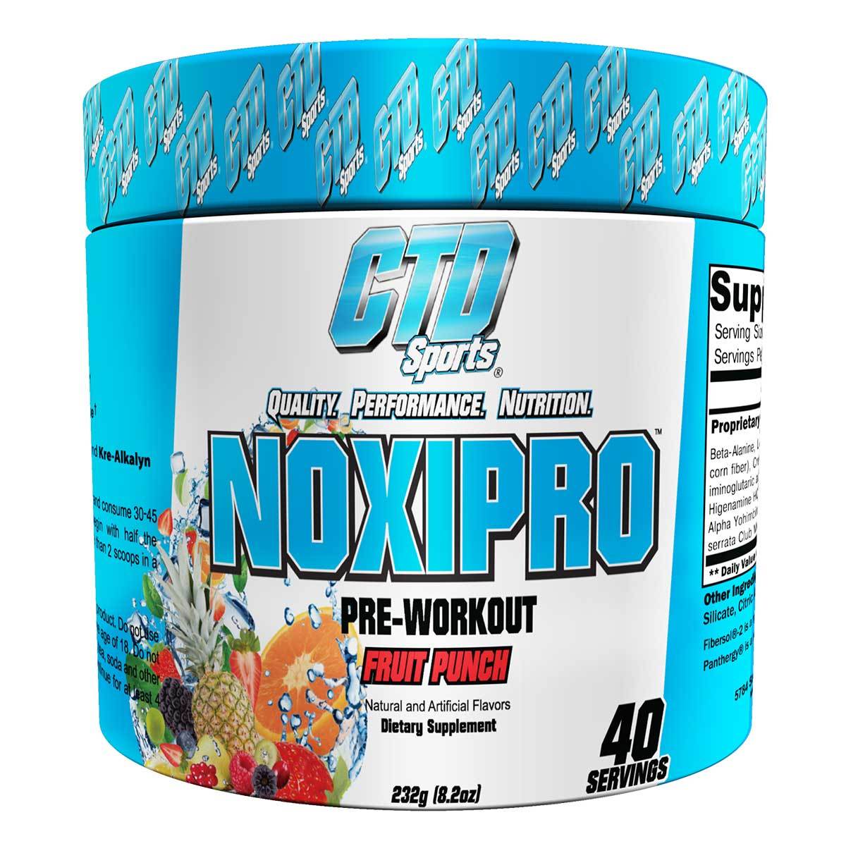 CTD Labs Noxipro 40 Servings Pre-workout CTD Labs Fruit Punch (1058811904043)