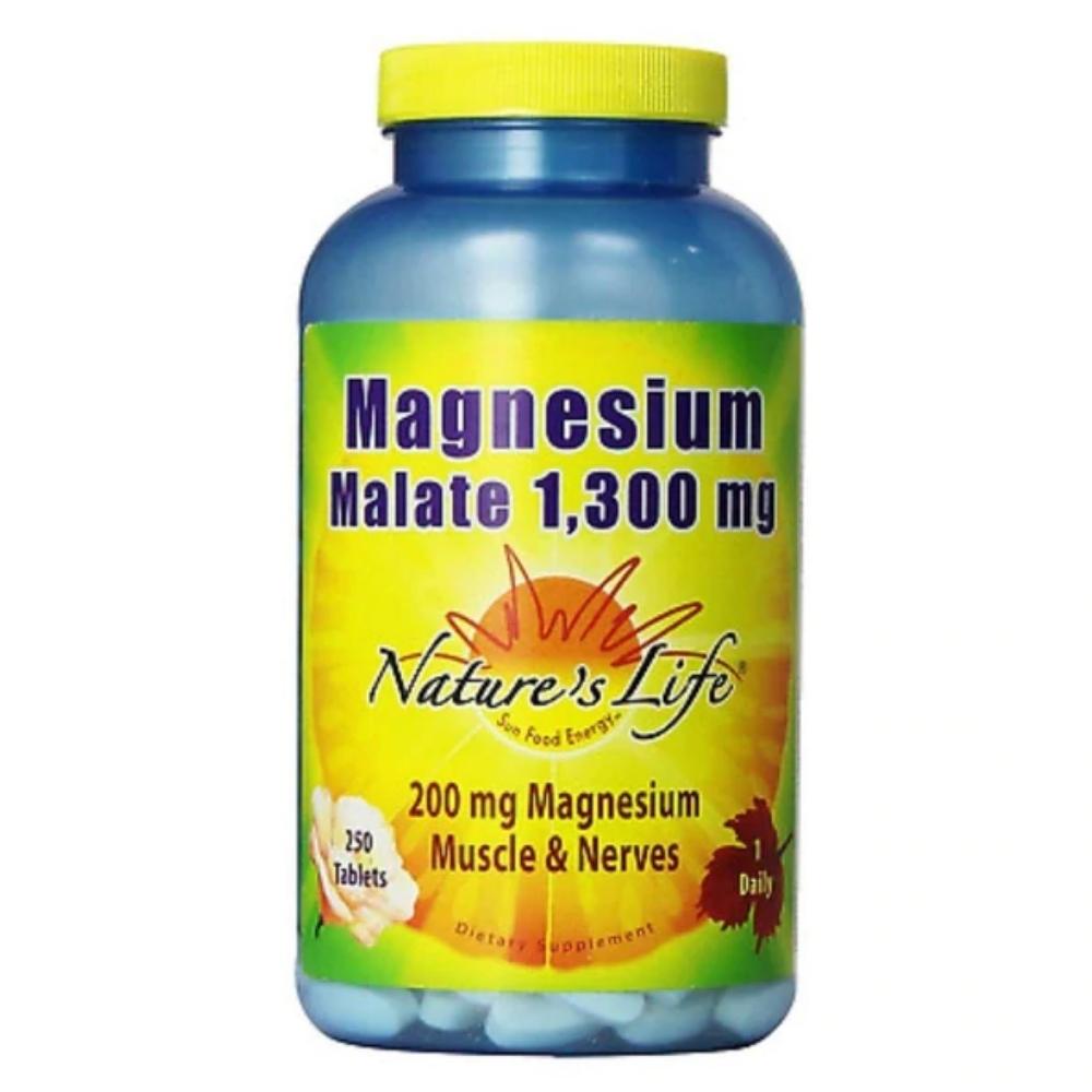 Nature's Life Magnesium Malate 1300mg 250 Capsules Vitamins & Minerals Nature's Life