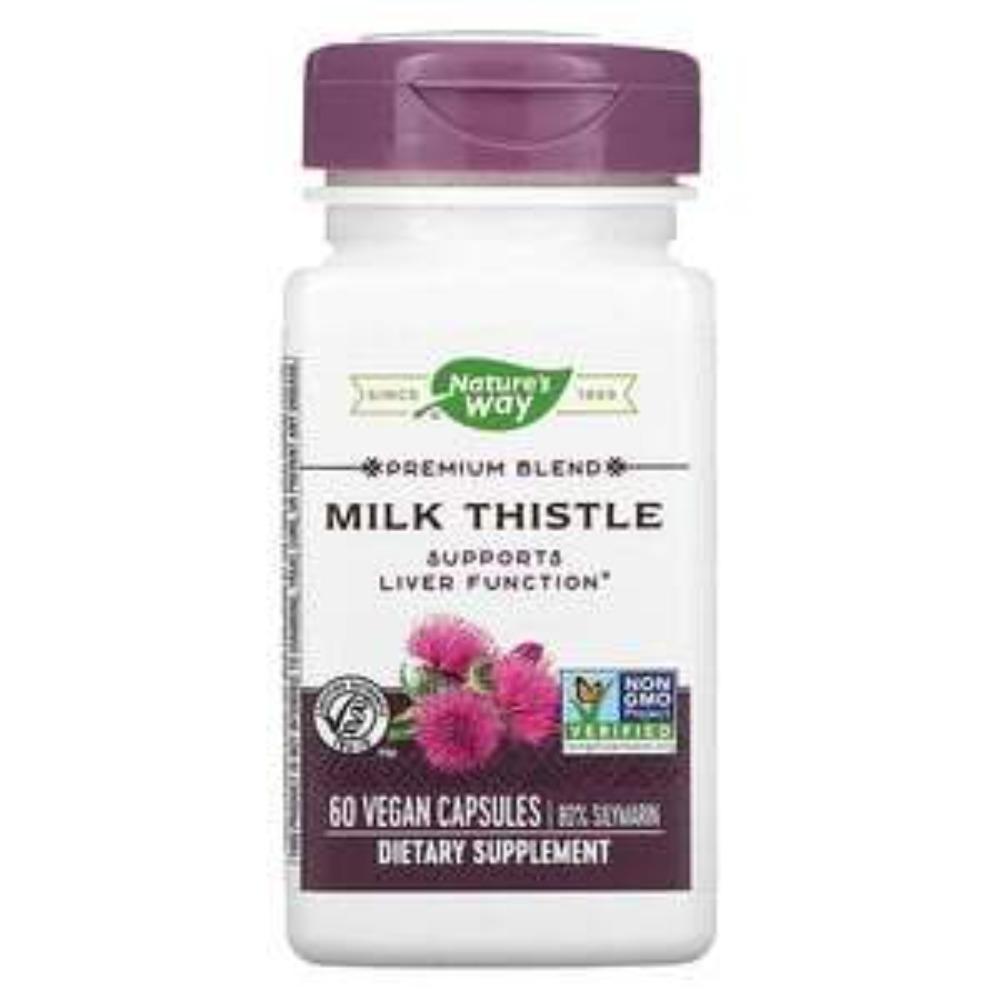 Nature's Way Milk Thistle 60 Vegan Capsules Herbs Nature's Way