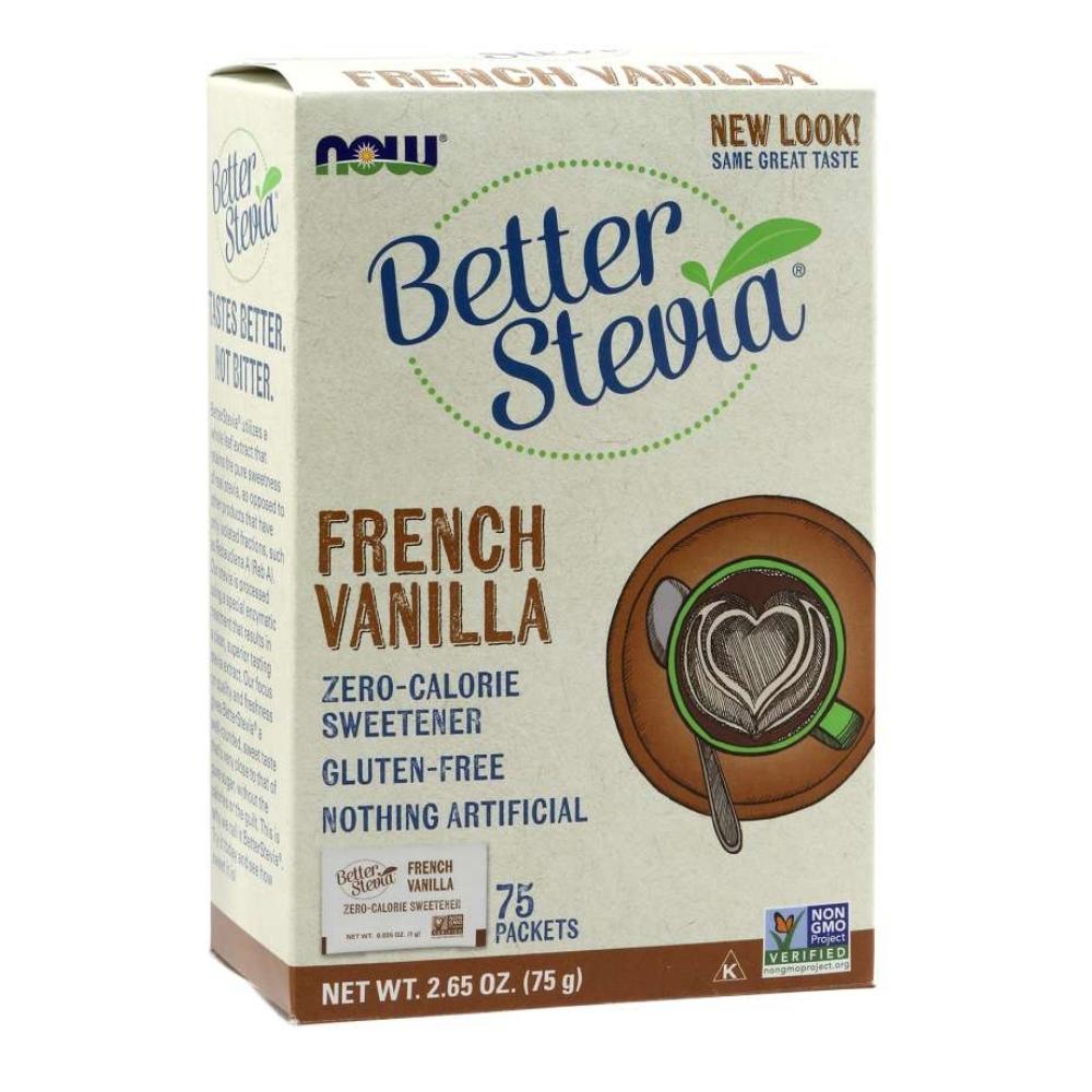 Now Foods Better Stevia Vanilla Packets 75/Box Now Foods