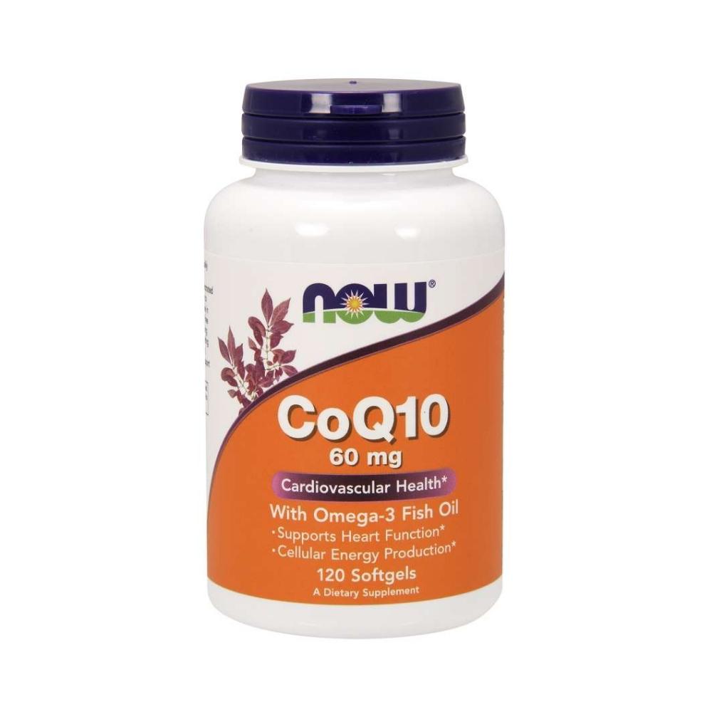 Now Foods CoQ10 60 Mg with Omega-3 120 Soft Gels Now Foods