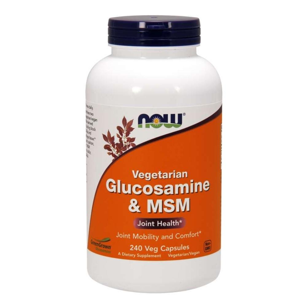 Now Foods Veg Gluc & Msm 500/500 240 Vegetable Capsules Joint Aids Now Foods