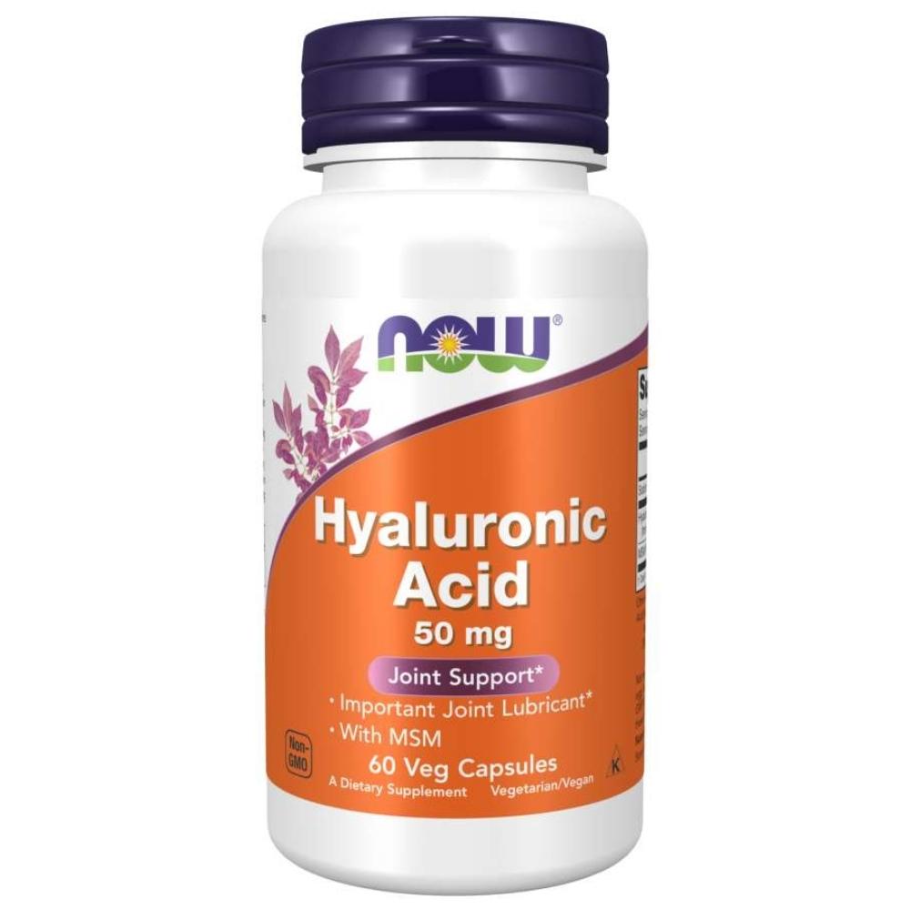 Now Foods Hyaluronic Acid 50 Mg + MSM 60 Vegetable Capsules Now Foods