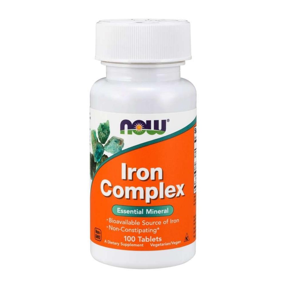 Now Foods Iron Complex 100 Tablets Minerals Now Foods