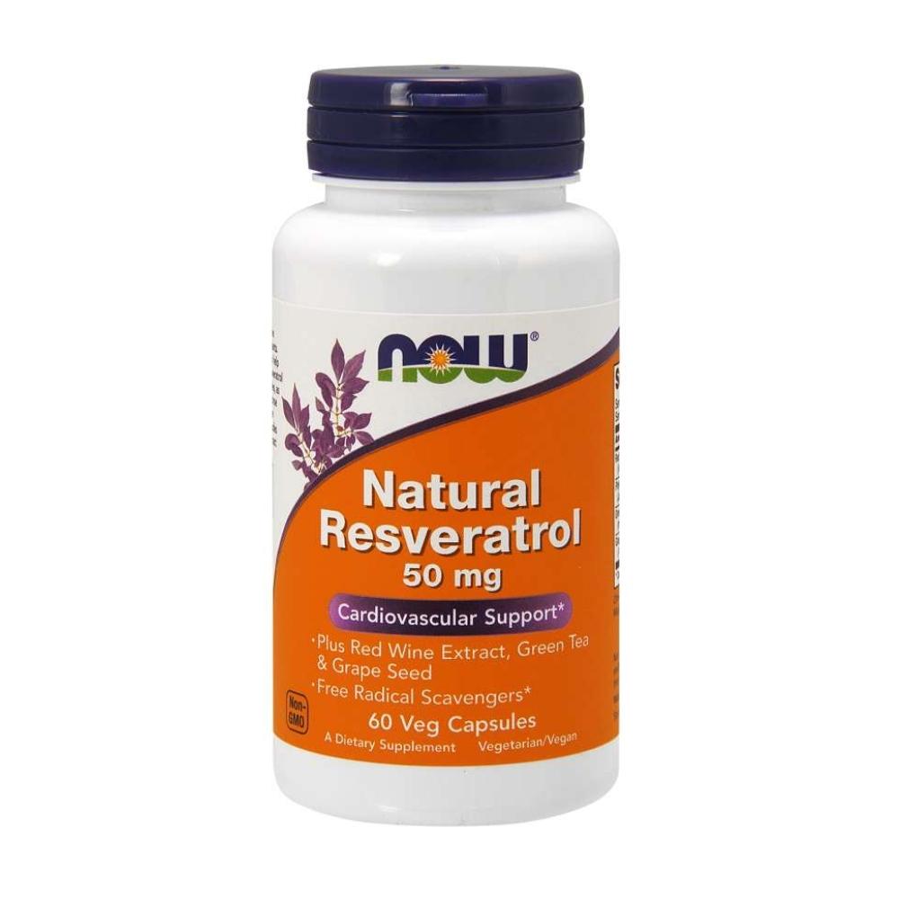 Now Foods Natural Resveratrol 50 Mg 60 Vegetable Capsules Other Supplements Now Foods