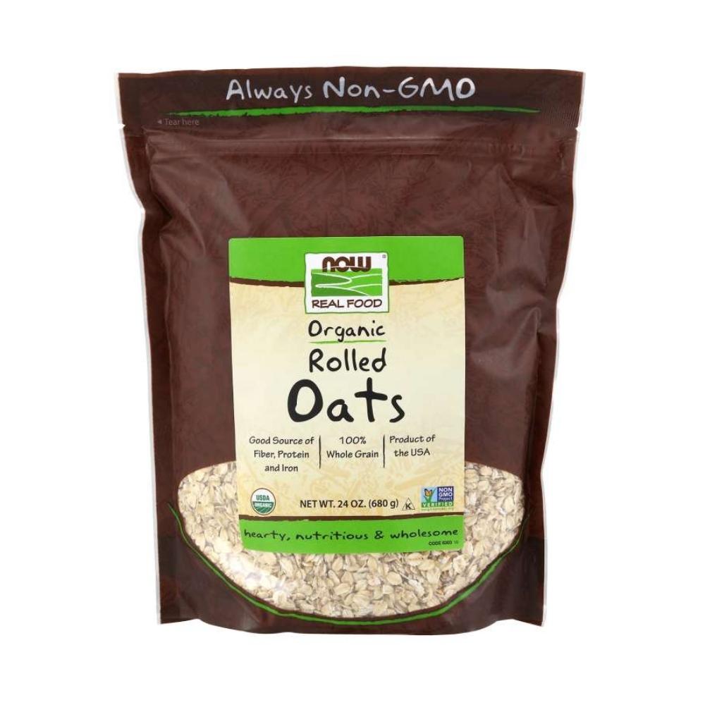 Now Foods Certified Organic Rolled Oats 24 oz Minerals Now Foods