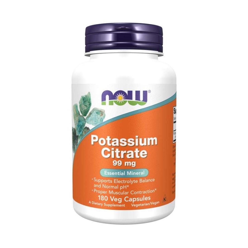 Now Foods Potassium Citrate Capsules 180 Capsules Minerals Now Foods