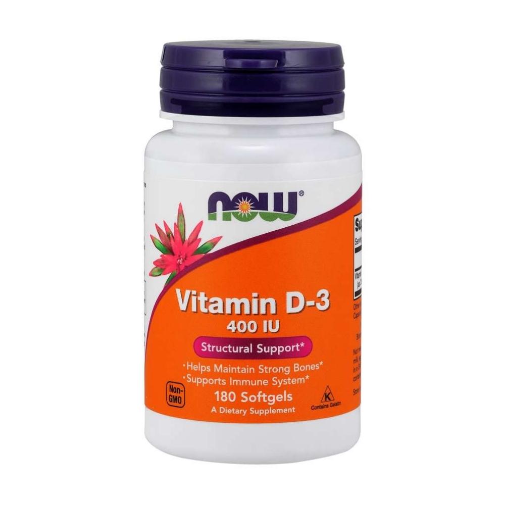 Now Foods Vit D-400 IU 180 Softgels Now Foods