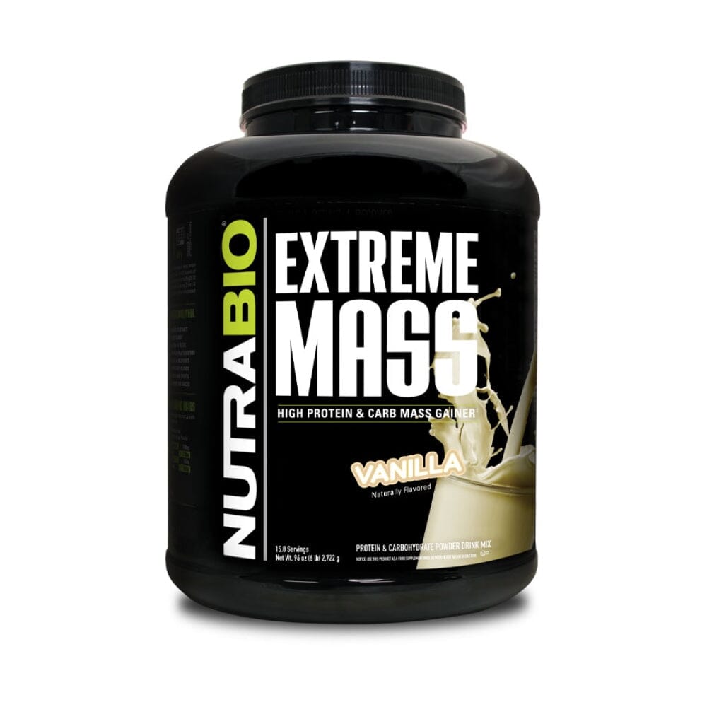 NutraBio Extreme Mass 6lb Meal Replacement Powders NutraBio Vanilla