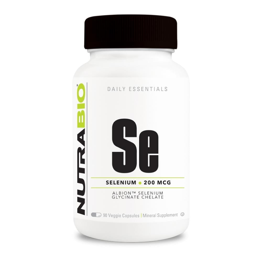 NutraBio Selenium 200mcg 90 Vegetarian Capsules Vitamins & Minerals NutraBio