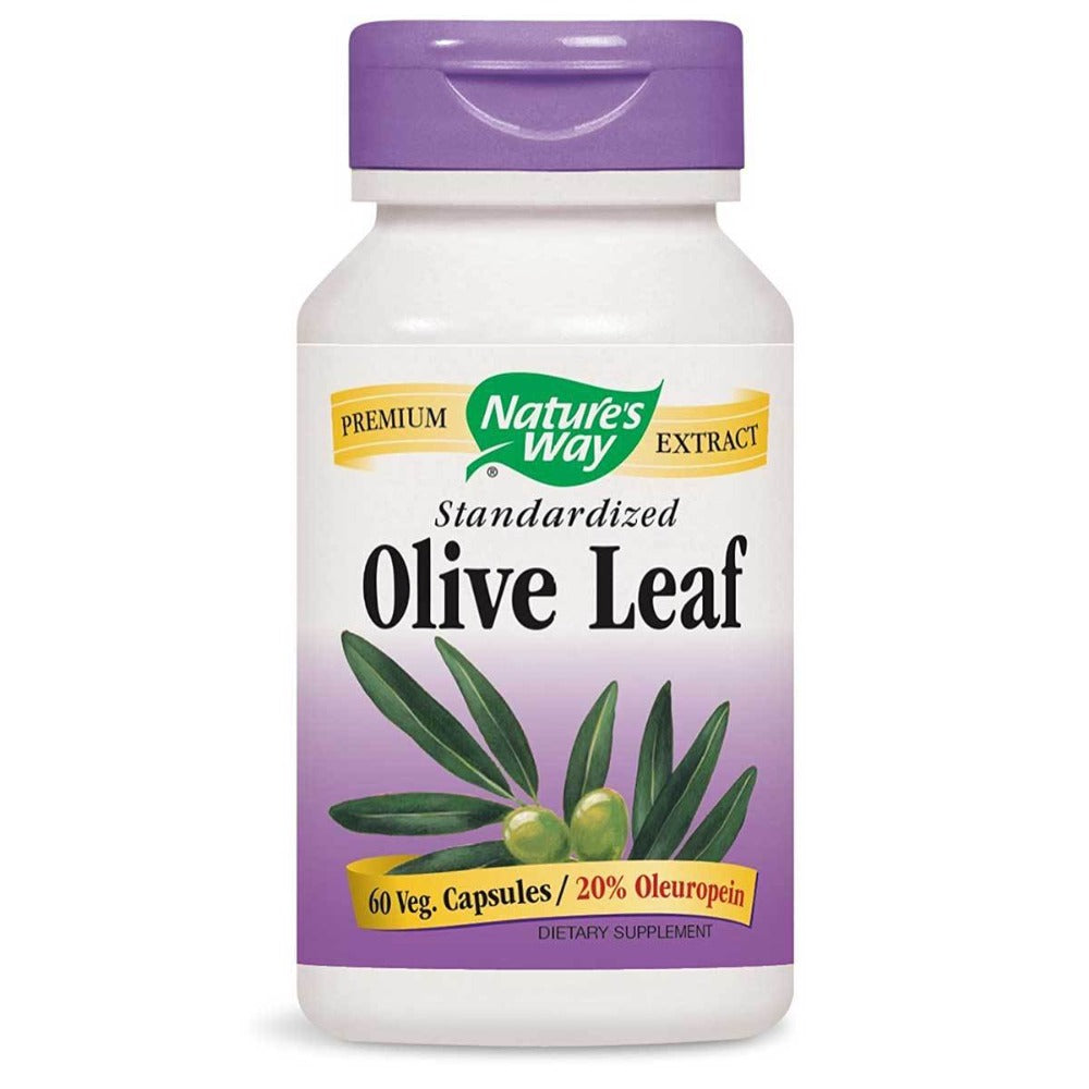 Nature's Way Olive Leaf Extract Standardized 20% Oleuropein 60 Vege Caps Antioxidants / CoQ-10 Nature's Way (1059094954027)
