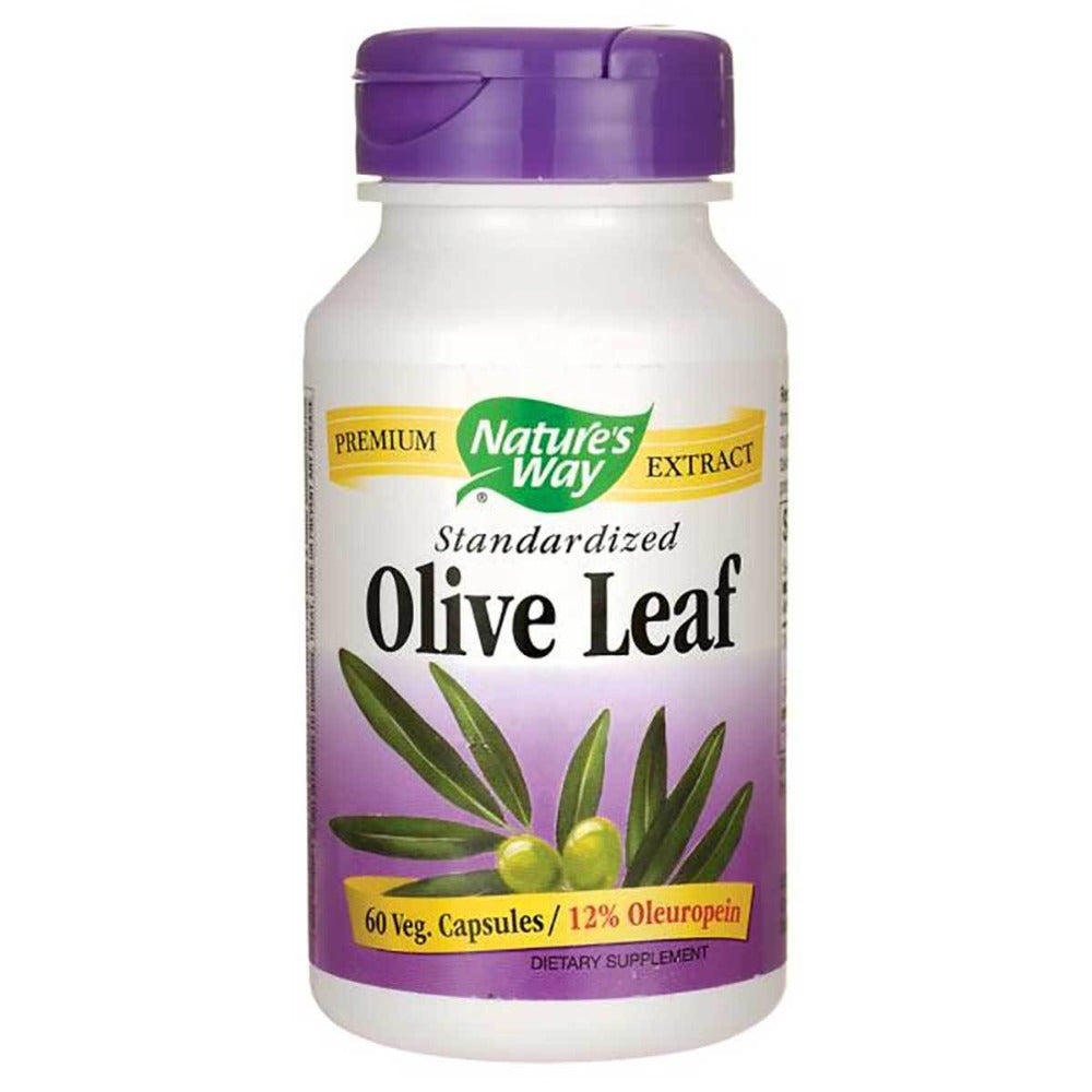 Nature's Way Olive Leaf Standardized 12% Oleuropein 60 Vege Caps Herbs Nature's Way (1057970782251)