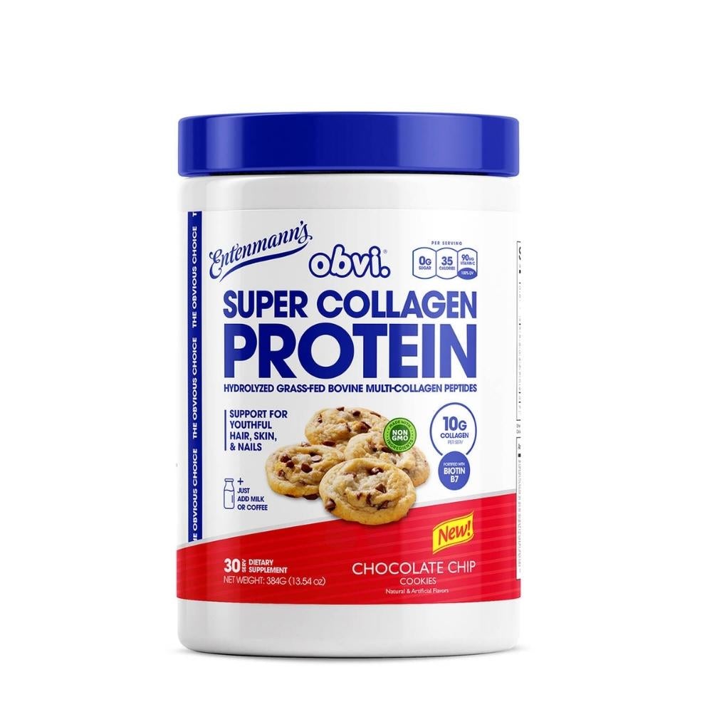 Obvi Super Collagen Protein 30 Servings Protein Powders Obvi Entenmenns Chocolate Chip Cookies