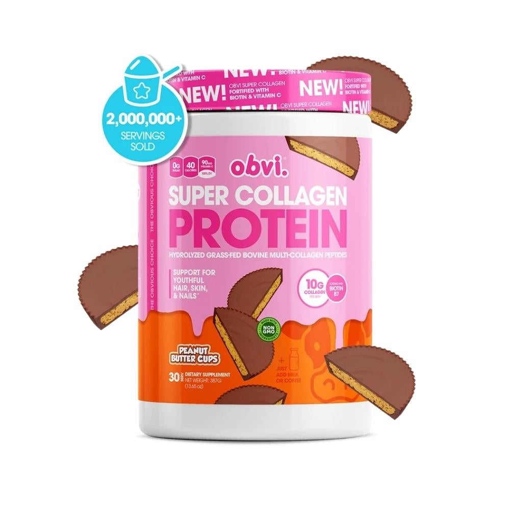 Obvi Super Collagen Protein 30 Servings Protein Powders Obvi Peanut Butter Cups