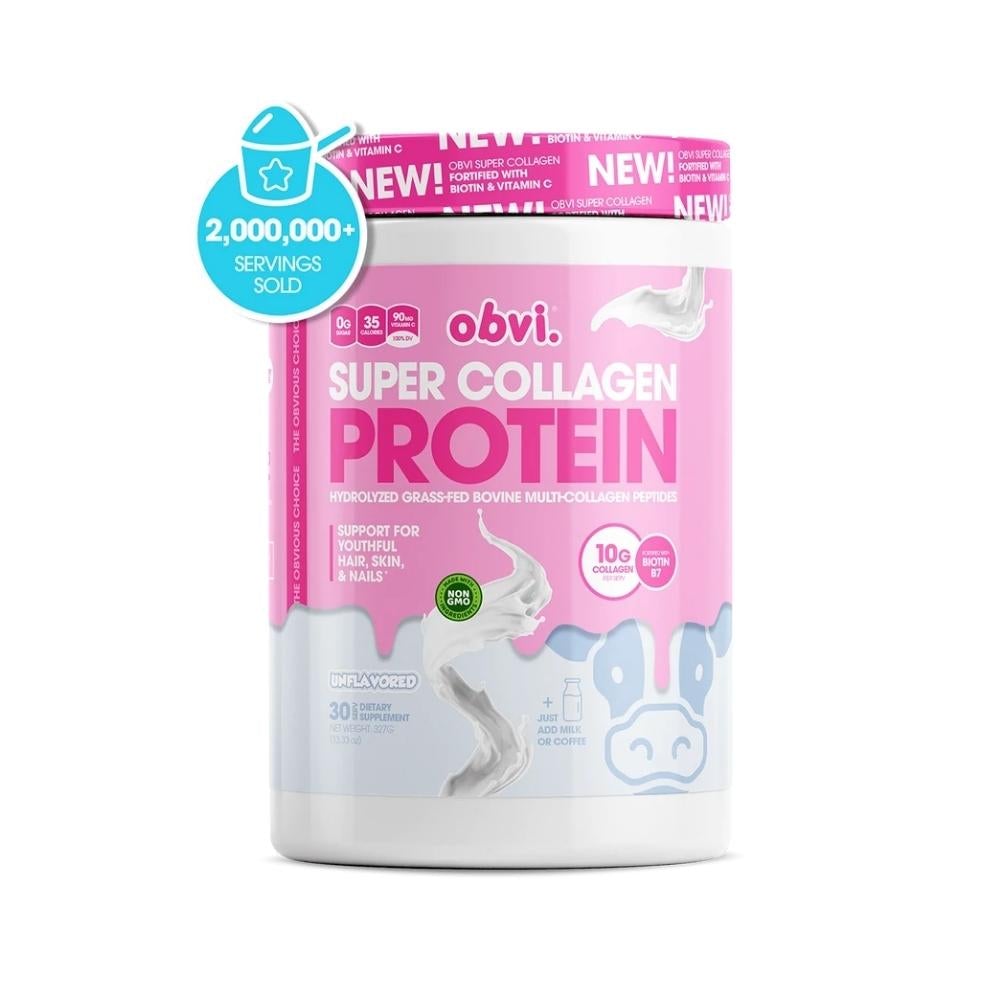 Obvi Super Collagen Protein 30 Servings Protein Powders Obvi Unflavored